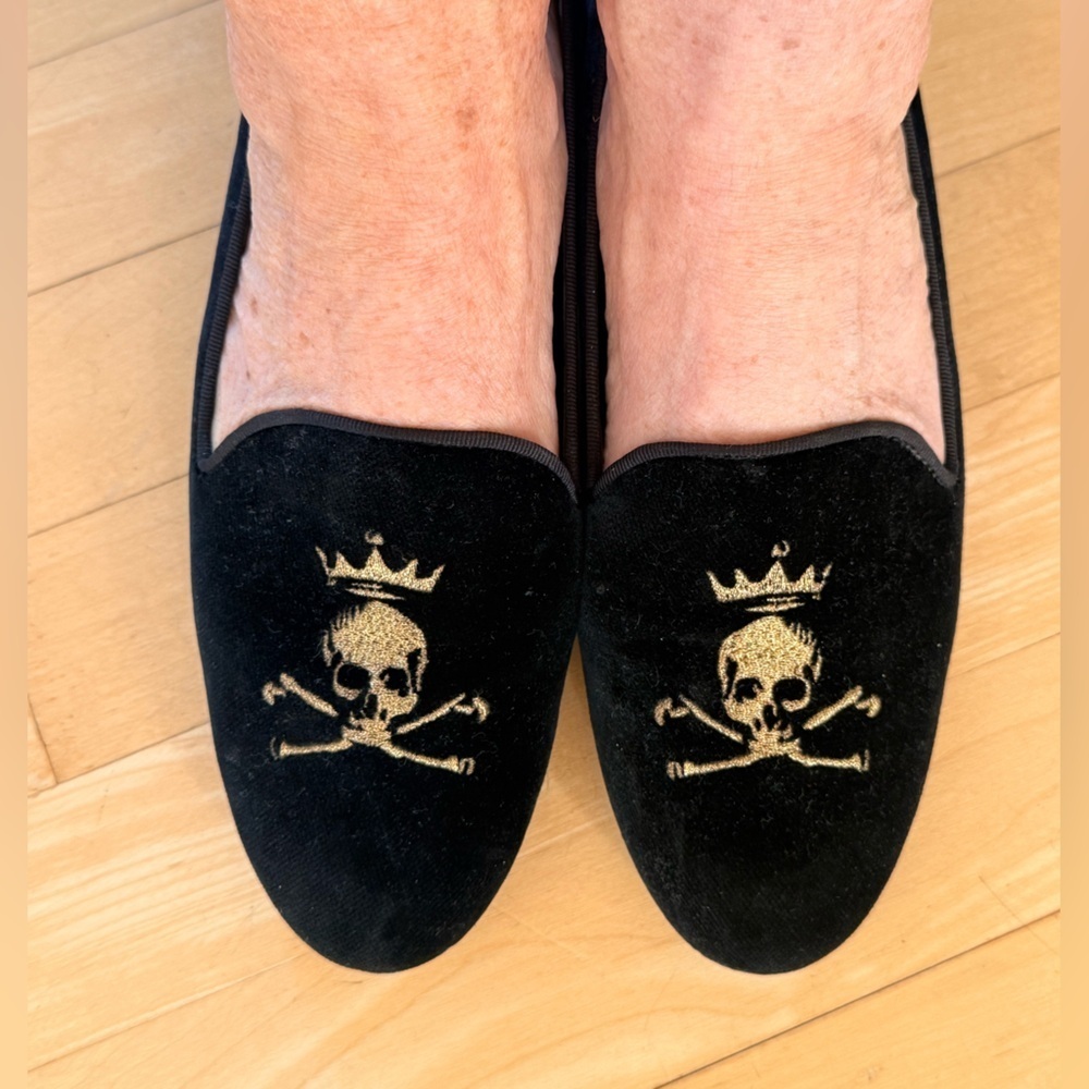 Jon Josef black velvet loafers - Picture 2 of 7